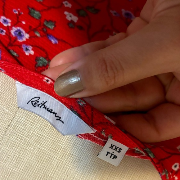 Reitmans Red Floral Blouse - XXS - Picture 9 of 11